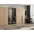 Hanah Home ormar sa reflektujućim staklom Nisa 20616, 360 cm, dore