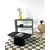 Hanah Home Klub sto Lilyum Large, 100x42x54 cm, Crni