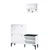 Hanah home Cipelarnik 110x92x35cm Belo-Crni