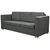 Dvodijelni set sofa od tkanina tamnosivi