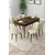 Hanah Home trpezarijski set Rut, sto na razvlačenje i 6 stolica, ploča u dekoru drveta Baroque, krem tkanina Babyface