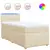 vidaXL vidaXL Box spring postelja z vzmetnico krem 90x190 cm blago, (21291073)