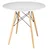 Okrogla miza 80x80 cm bela 41209