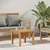 Vidaxl Klubska miza Rjava 45 x 45 x 36 cm Trden tikov les