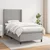 Vidaxl Box spring postelja z vzmetnico svetlo siva 80x200 cm blago