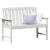 Vrtna klupa Bijelo 120 x 59 x 88 cm HDPE