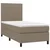 Vidaxl Box spring postelja z vzmetnico LED taupe 90x190 cm blago