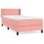 Vidaxl Box spring postelja z vzmetnico roza 80x200 cm žamet