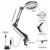 Stona LED lampa sa lupom HQ crna
