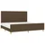 Vidaxl Posteljni okvir brez vzmetnice temno rjav 200x200 cm blago