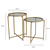 Hanah Home Klub sto 50x50x50cm Zlatno-Sivi