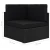 Modularna kutna sofa od poliratana crna