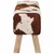 vidaXL klop 110 x 30 x 45 cm Pravo usnje Rjava in bela