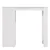 Homestyle4U Barska miza, 120x105x50 cm, bela