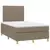 Greatstore Box spring postelja z vzmetnico taupe 120x200 cm blago
