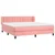 Vidaxl Box spring postelja z vzmetnico roza 180x200 cm žamet