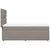 Vidaxl Box spring postelja z vzmetnico taupe 80x200 cm blago
