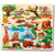 Lesena sestavljanka Pin Puzzle Eichhorn 21 oblik za vstavljanje s sličicami safari kmetija in prevozna sredstva od 24 mes