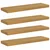 Polica na zidu 4 pcs Bež 80 x 23,5 x 4 cm Konstruirano drvo
