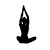 Wallity Zidna dekoracija Yoga 6, 31x60cm, Crna