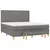Vidaxl Box spring postelja z vzmetnico temno siva 180x200 cm blago