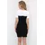 Trend Alacati Stili Ženska haljina ALC-X11583, Mini, Crno-bela