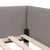Vidaxl Kotna postelja Taupe 100 x 200 cm blago