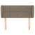 Vidaxl vidaXL Vzglavje postelje s krilci, sivo-rjava, 83x23x78/88 cm, blago