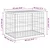 Vrtna klupa s gabionskim dizajnom 63 x 44 x 42 cm od borovine