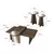 Hanah Home Klub sto 4 u 1 Luna 4, Braon