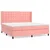 Greatstore Box spring postelja z vzmetnico roza 200x200 cm žamet