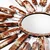 Wallity Ogledalo Mirror Sun 3, 75x75x4cm, Šareno
