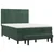 Vidaxl Box spring postelja z vzmetnico temno zelena 140x200 cm žamet