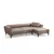 Atelier del Sofa Ugaona garnitura Hamlet 95x77x270cm Svetlobraon