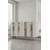 Hanah Home komoda Mia 120, 120 cm, bela / travertin / srebrna