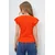 Trend Alacati Stili Ženska bluza kratkih rukava Alc-X13496, V-izrez, Narandžasta
