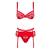 Sexy set 3-delni Heartina - L/XL