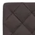 Vidaxl Postelja z vzmetnico temno rjav 140x190 cm blago