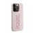 Maska Karl Lagerfeld 3D Rubber Glitter Logo za iPhone 15 Pro, Roze