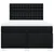vidaXL Box spring posteljni z vzmetnico črn 140x190 cm blago