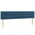 Vidaxl Box spring postelja z vzmetnico temno modra 160x200 cm žamet