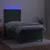 Vidaxl Box spring postelja z vzmetnico LED tem. zelena 90x200 cm žamet