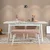 HANAH HOME Trpezarijski set Santiago White Stone