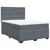 Vidaxl Box spring postelja z vzmetnico temno siva 140x200 cm žamet
