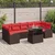 vidaXL vidaXL Vrtna sedežna garnitura 8 pcs Rjava 100 x 55 x 73 cm Poly ratan, (5000020462)