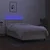 Vidaxl Box spring postelja z vzmetnico LED krem 90x200 cm blago