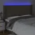 LED uzglavlje smeđesivo 183 x 16 x 118/128 cm od tkanine
