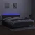 Vidaxl Box spring postelja z vzmetnico LED temno siva 160x200 cm blago