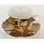 Skodelica s krožnikom 250 ml porcelanasta večbarvna