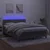 Vidaxl Box spring postelja z vzmetnico LED sv. siva 140x190 cm žamet